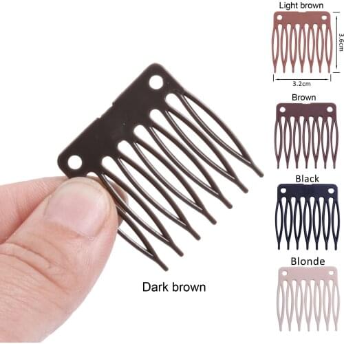 100pcs/Lot,Wig Accessories,Hair Wig Plastic Combs and Clips For Wig Cap,Black Color Combs For Making Wig,Vogue Queen Products