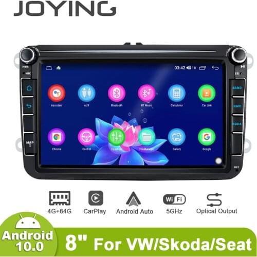 Autoradio Double 2 Din Car Stereo Radio 8"Android 10 4GB 64GB Head Unit For VW Skoda Rapid Passat Polo Golf Multimidia Carplay