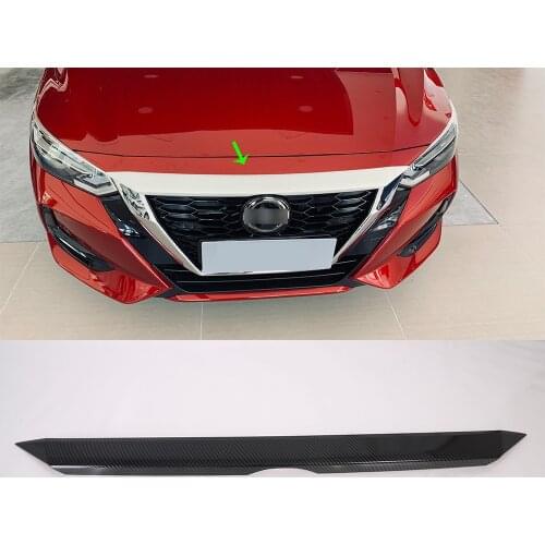 Hot Selling Car Accessories ABS Carbon Black SilverChromium Styling Front Machine Trim Auot Parts For NISSAN Sentra 2019