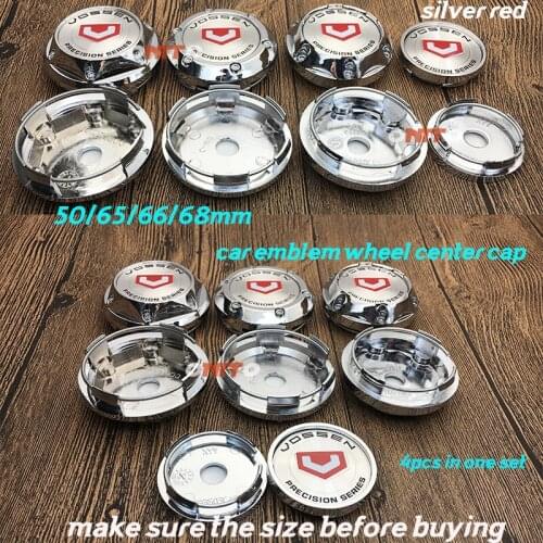 Car Accessorie Vossen logo 50MM 65MM 66MM 68MM Wheel Center Centre covers cap silver red 4pcs/set Dust-proof for Universal auto