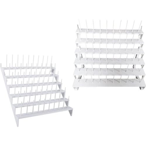 60 Spool Holder Sewing Thread Rack Tools Tabletop Wall Mount Organizer