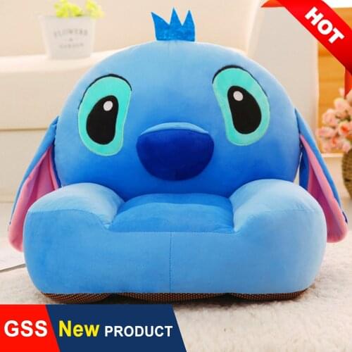 Children Fluffy Cute Cartoon Bean Bag Sofa Chair Slipcover No Filler Washable Boy Girl Baby Kids Lazy Sofa Couch Floor Seat Puff