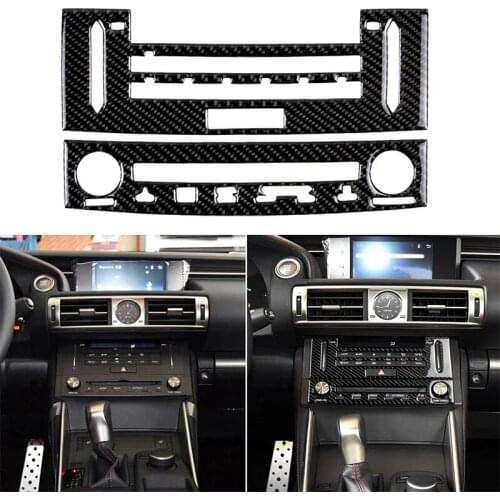 For LEXUS IS250 IS350 2014-2018 Car Carbon Fiber Sticker Interior Center Console CD Panel Cover Trim Car Styling Sticker