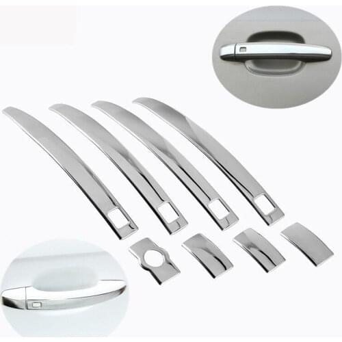 FUNDUOO FOR Audi S4 / A5 / 2009 2010 2011 2012 2013 2014 2015 Stainless Steel Door Handle Cover Trim Molding STYLING Sticker