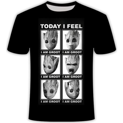 Groot Graphic T Shirts Tee Men Clothing Camisetas Tops Ropa Hombre Streetwear Camisa Masculina Koszulki Chemise Homme Poleras