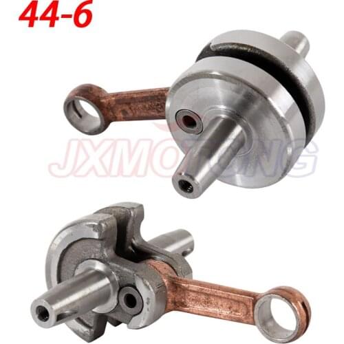 Motorcycle engine Crankshafts For 49cc 44-6 2 stroke Pull Circle Semicircular Crankshaft Crank Shaft Gas Mini Pocke