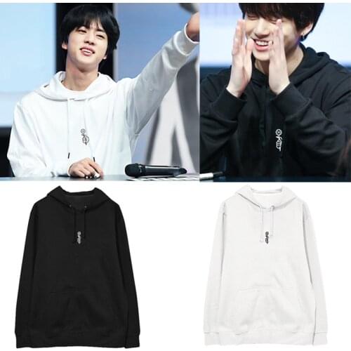 Korean Fashion Kpop Clothes JIN JUNGKOOK K-pop Hoodie Sweatshirts Pullovers Men/women Harajuku Streetwear Hip Hop Hooded Tops