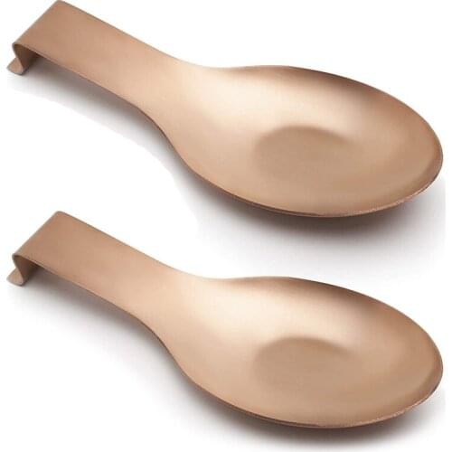 Spoon Rest for Kitchen Counter Cooking Utensil Rest Spoon Ladle Holder for Stove Top Rust Resistant (2PCS)