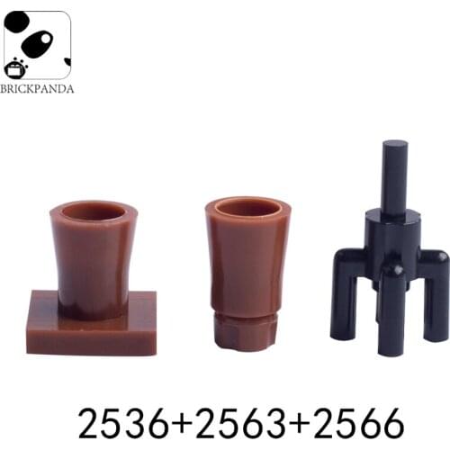 MOC DIY City Compatible 2536 2566 2563 Potted Building Bricks Tree Palm Trunk Accessories Educational Construct Castle Toys