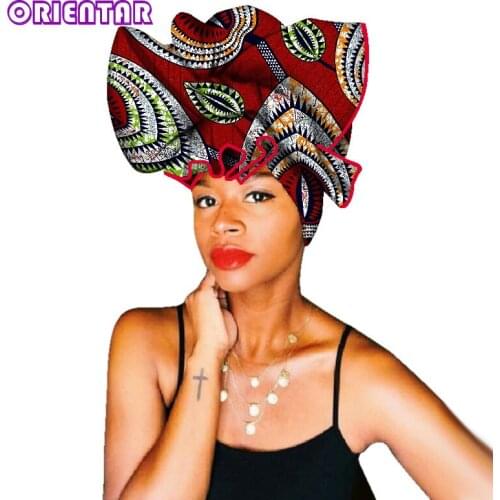 Fashion African Head Wrap for Women Big Flower Sweet Head Scarf for Lady Cotton African Women Headwraps WYB291