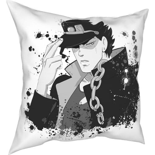 Jotaro Jojos Bizarre Adventure Pillowcase Home Decorative Cushion Cover Throw Pillow for Car Polyester Double-sided Printing