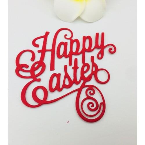 2021 New Happy Easter Metal Cutting Dies Stencil Scrapbooking DIY Album Stamp Paper Cards