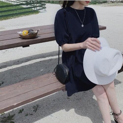 S- XL Cotton linen Plus Size New Summer Dress Girls Party Female Vintage Dress short Sleeve Women Dresses oversize Robe Vestido