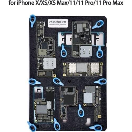 QIANLI 6 in1 BGA Reballing Maintenance Platform PCB Holder for iPhone X/XS/XS MAX/11/11 Pro/11 Pro MAX Planting Tin with Stencil