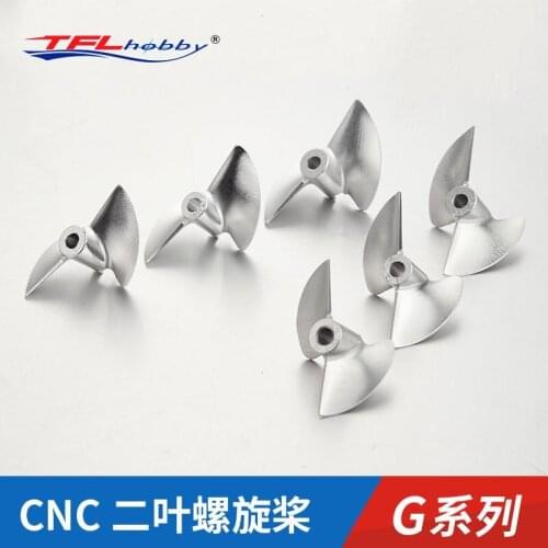 CNC precision machining all metal 2-blade propeller for RC boat 1.9mm pitch 4.76mm hole pitch