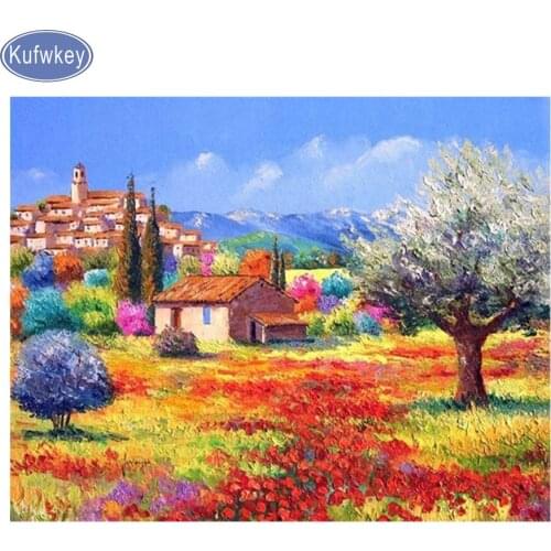 Sale Diamond Embroidery Landscape Cross Stitch Diamond Painting square Rhinestones round Full Drill Mosaic kits Home Decoration