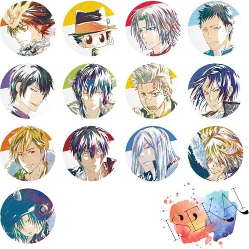 Katei Kyoshi Hitman Reborn! Anime Badge Tsunayoshi Mukuro.R Takeshi Gokudera Hayato Lambo Yamamoto Art Metal Badge Brooch Pins