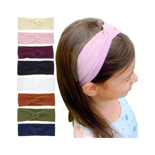 Flower Printed Nylon Headwrap for Baby Girls Infant Newborn Soft Hairband Nylon Turban Bebes Hair Accessories Wide Headbands
