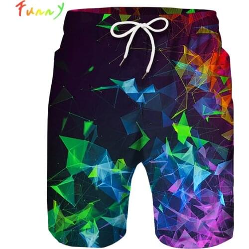 Space Galaxy 3D Print Quick Drying Toddler Shorts for Boys Elastic Waist Kids Sports Swim Shorts Pants Children Clothing
