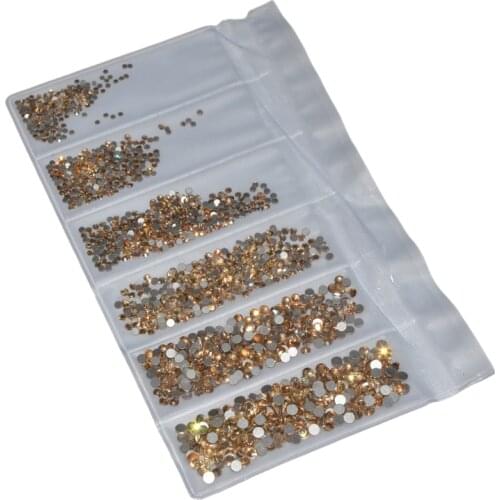 Nail Design Crystals AB 1584pcs Multi-size Glass Nail Rhinestones For Nails Art Decorations Gems Stones Charms Partition