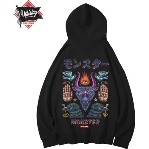 UPRISING Hoodies, Sweatshirts Monster long-sleeved street fashion brand personality joint hip-hop popular FREE SHIPPING