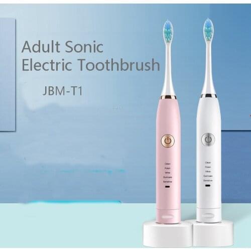 Sonic Electric Toothbrush Adult Ultrasonic Automatic Oral Care Tooth Brush USB Recharger Basic With 2pcs Replace Brush Heads