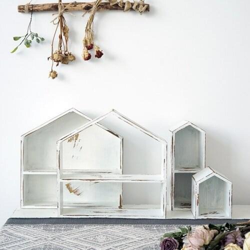 Vintage wood house ornament for cupcake push cake return to the ancients dessert table Photography tools wood racks