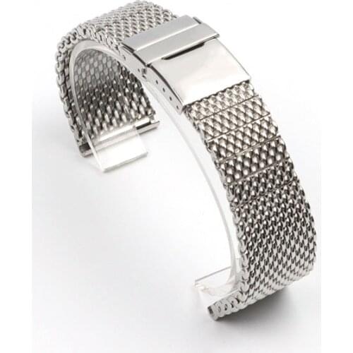 High quality watch band 316L stainless steel watchband for Breitling strap Wristband with folding buckle 22mm 24mm full silver
