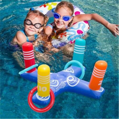 Funny Children Adults Plastic Hoop Ring Toss Pool Beach Throwing Game Toys Set Gifts Kids Outdoor Sport Toys Parent-Child Toy