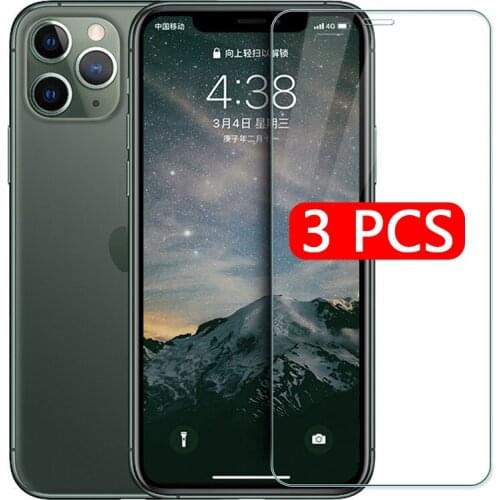 3Pcs Protective Glass On iPhone 11 12 Pro Max XS XR 7 8 6s Plus SE Screen Protector For iPhone 12 Mini 11 Pro Max Tempered Glass