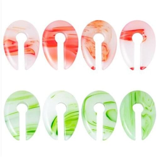 2PCS Nature Stone Ear Plugs and Tunnels Piercings Women Men high Quality Key Expansion Ear Tunnel Stretched Fesh Body Jewelry