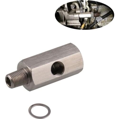 1/8'' BSPT Oil Pressure Sensor Tee to NPT Adapter Turbo Supply Feed Line Gauge BX101748