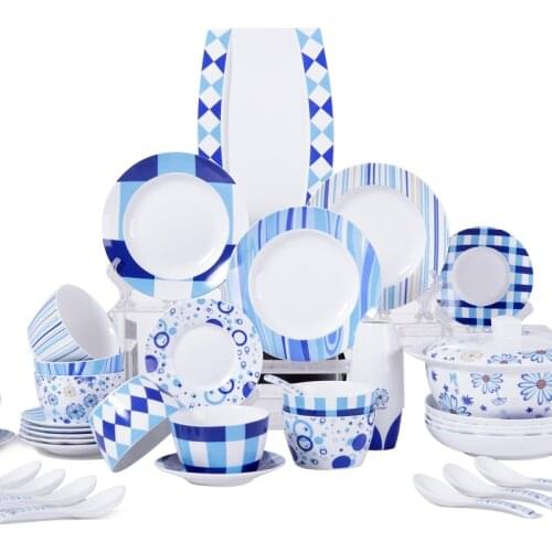26 PIECES Dear hoomey tableware simple Mediterranean Korean dishes of Jingdezhen ceramic bone china tableware