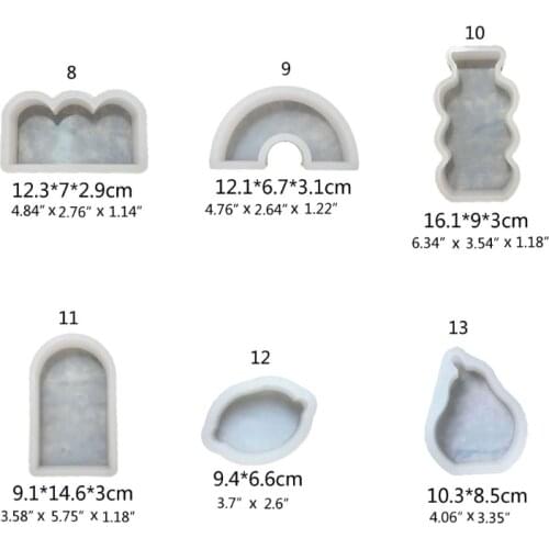 3D Geometric Round Triangle Candle Molds Pear Lemon Epoxy Resin Casting Molds Reainbow Gourd Shape Silicone Mold Crafts