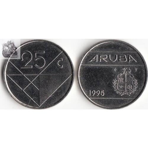 Aruba 25 Cents America Coins Decor New Original Coin UNC Commemorative Edition 100% Real