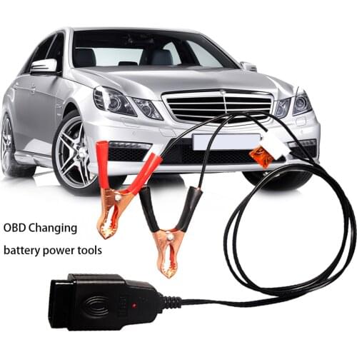 Vehicle ECU Emergency Power Supply Cable Memory Saver OBD Changing Battery Power Tools Replace Battery Leakage Detector