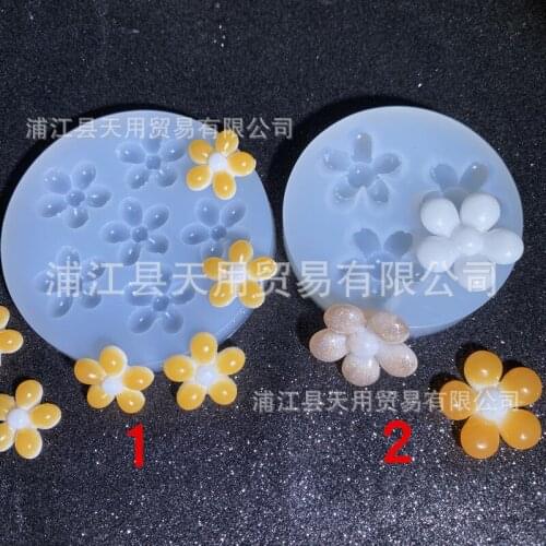 Large and Small Flower Mold Crystal Drops DIY Handmade Jewelry Pendant Silicone Mold 17-283