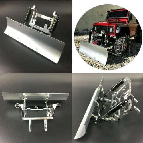 Electric Controlled Alloy Snow Plow Blade Shovel DIY Kit for 1/10 SCX10 Scx10-ll RC Car Model toys
