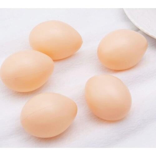 5pcs/set Hatching Simulation Hen Poultry Simulation Artificial Faux Fake Plastic Eggs for Chicken Duck Geese Hatch Breeding