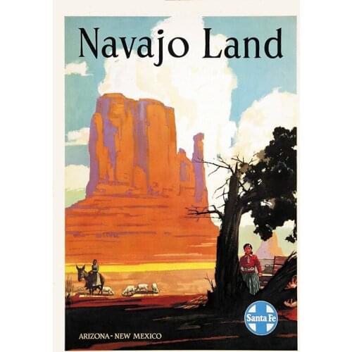 North America Travel Tourism Navajo Land Classic Canvas Paintings Vintage Wall Posters Stickers Home Decor Gift