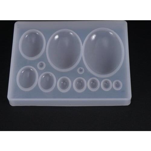 Round Oval Heart Shaped Mirror Resin Mold for DIY Uv Expoy Jewelry Making Finding Decorative Craft