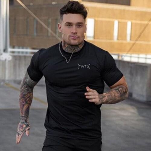 Mens Running T-Shirts Quick Dry Compression Sport T-Shirts Fitness Gyms BodybuildinShirts Soccer Shirts Mens Jersey Sportswear