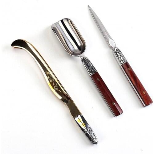Tea Ceremony Six Items Set Stainless Steel Tea Utensils Tea Clamp Tea Spoon Tea Art Decoration Tea Knife Three-Piece Set