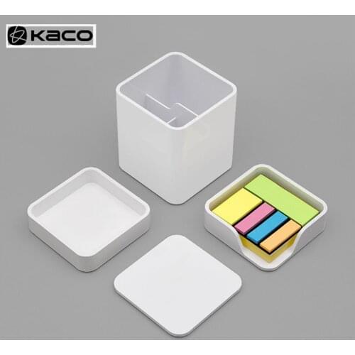 KACO LEMO Desktop Storage Box Note Box Product Box 3 in 1 Assembly Free Simple Design Work for Office Fam