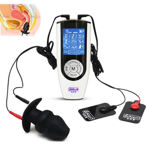 New Electro Shock Hollow Butt Plug Enemator Vibrator USB Charge Anal Dilator Massage Pad Orgasm Medical Themed Toys for Couples