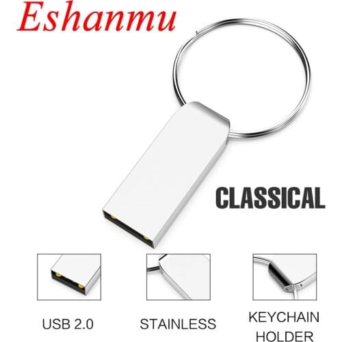 Eshanmu 2020 New Usb Flash Drive Free Keychain 8GB 16GB 32GB 64GB Real Capacity DIY Logo For Over 10PCS Hot Sale Promotion