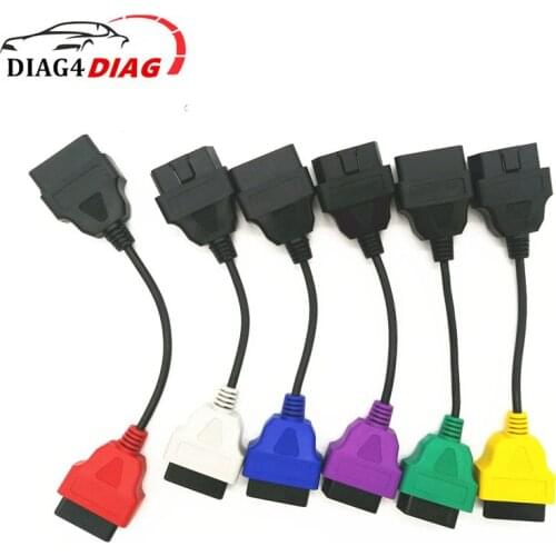 Durable Car Diagnostic Cables for FIAT for LANCIA Diagnostic Tool for FiatECUScan Multiecuscan 6pcs/lot OBD2 Connector Adapter