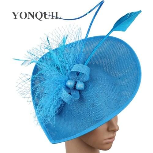 Linen Flowers Wedding Derby Hats Veils And Fascinators Bridal Hats With Face Veil Womens Formal Party Dinner Hair Accessories