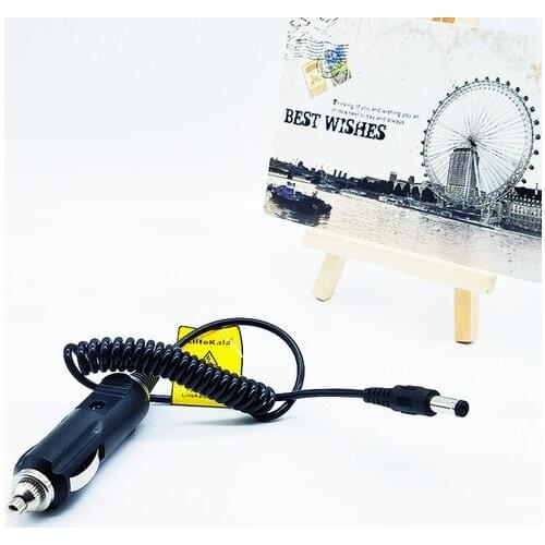 Free shopping 12 V car charging source spring line car lighter plug DC 5.5 * 2.1mm