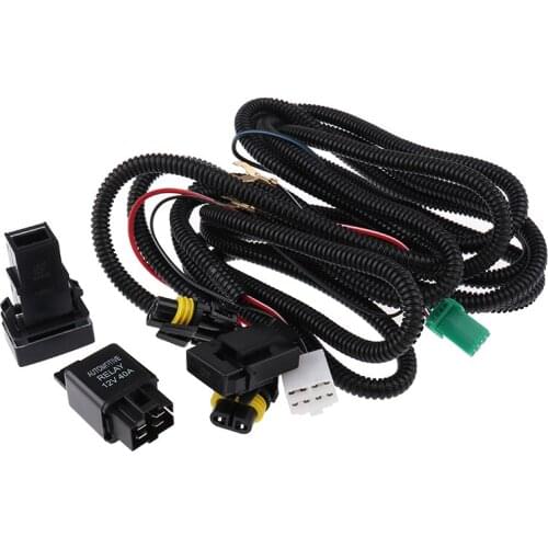 H11 Bulb Lighting Cable Saturation Line Connector 40a On / Off Switch Assembly Kit Led Work Light